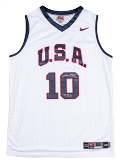 Kobe Bryant Full Name Signed Team USA White Jersey With "Team USA" Inscription (#50/50) (UDA)